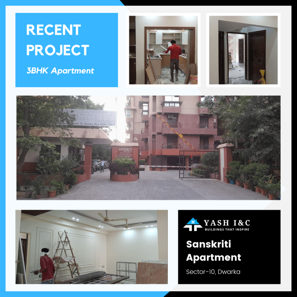 Yash Interior and Construction Completes Transformation of 3BHK House in Sanskriti Apartment, Dwarka&nbsp;Sector-10